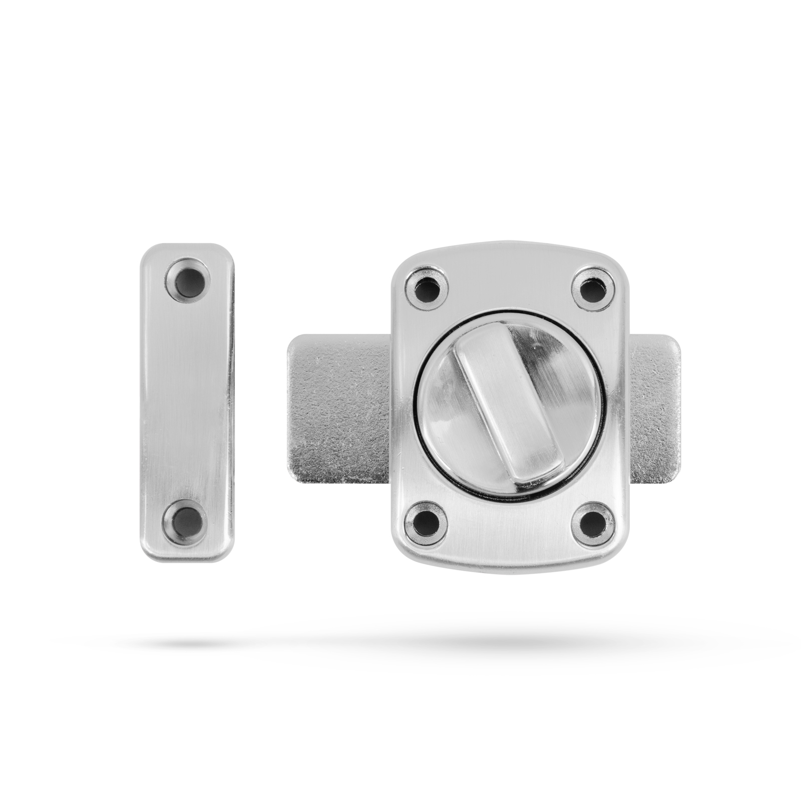 Zăvor pentru ușă de baie - aluminiu - 65 x 55 x 24 mm thumb