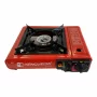 Portable gas stove for camping, butane gas cartridge operation