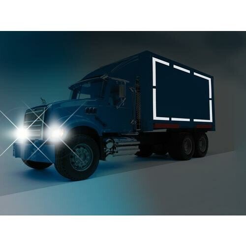 Folie contur camion reflectorizanta pentru suprafata rigida (Rola) 1buc - Alb continuu thumb