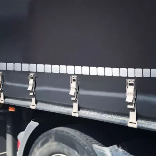 Reflective truck contour foil for tarpaulin (Roll) 1pc - White segmented thumb
