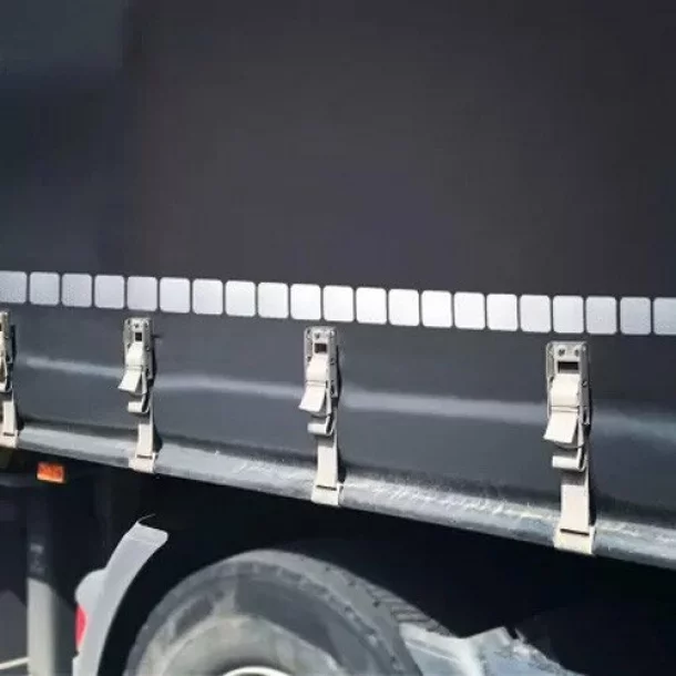 Reflective truck contour foil for tarpaulin (Roll) 1pc - White segmented