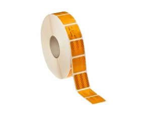 Reflective truck contour foil for tarpaulin (Roll) 1pc, 46m - Yellow segmented