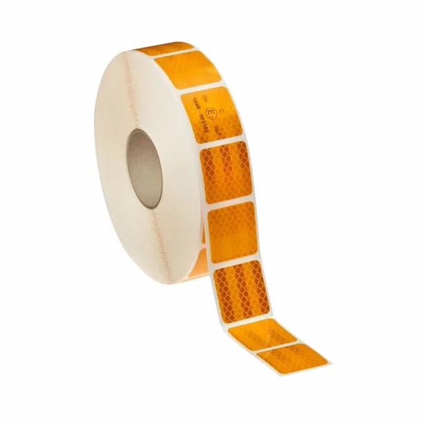 Reflective truck contour foil for tarpaulin (Roll) 1pc, 46m - Yellow segmented