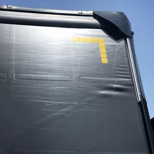 Fényvisszaverő kamion kontúr fólia ponyvához (Tekercs) 1db - Sárga szakaszolt thumb