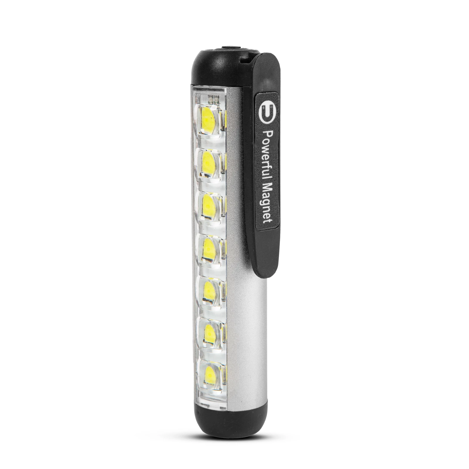 Lanternă LED - cu modul lumină de lucru - baterie de 400 mAh - XPE + LED SMD - 500 lm - IP55 - argintiu thumb