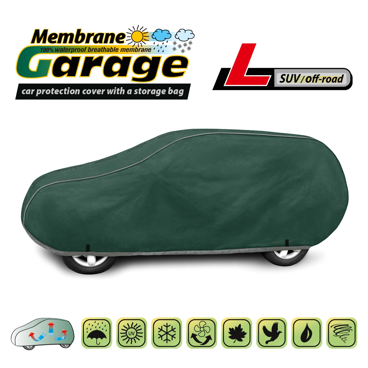 Membrane Garage full car cover, completely waterproof and breathable - L - SUV/Off-Road thumb