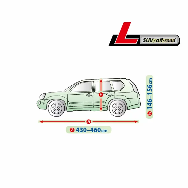 Membrane Garage komplet autótakaró ponyva, teljesen vízálló és légáteresztő - L - SUV/Off-Road