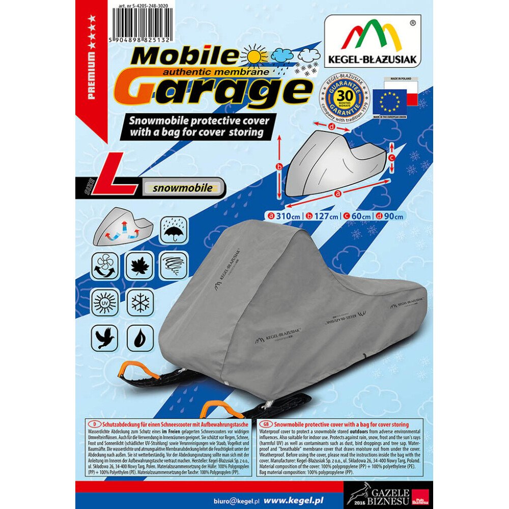 Mobile Garage motorosszán ponyva - L - 310x90x127cm thumb