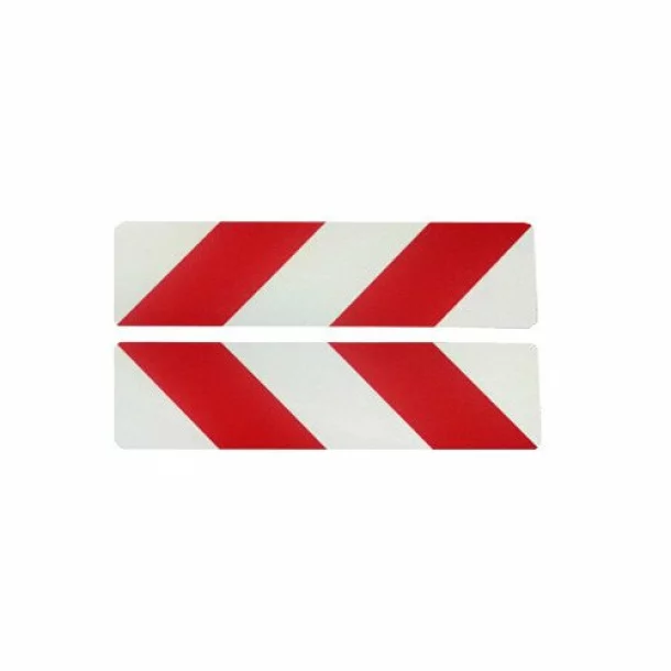 Autocolant reflectorizant dungi 2buc 5x22cm - Rosu/Alb