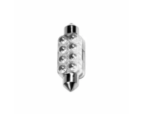 Bec tip LED 12V sofit cu 8 leduri 13x44mm SV8,5-8 1buc -Alb Y