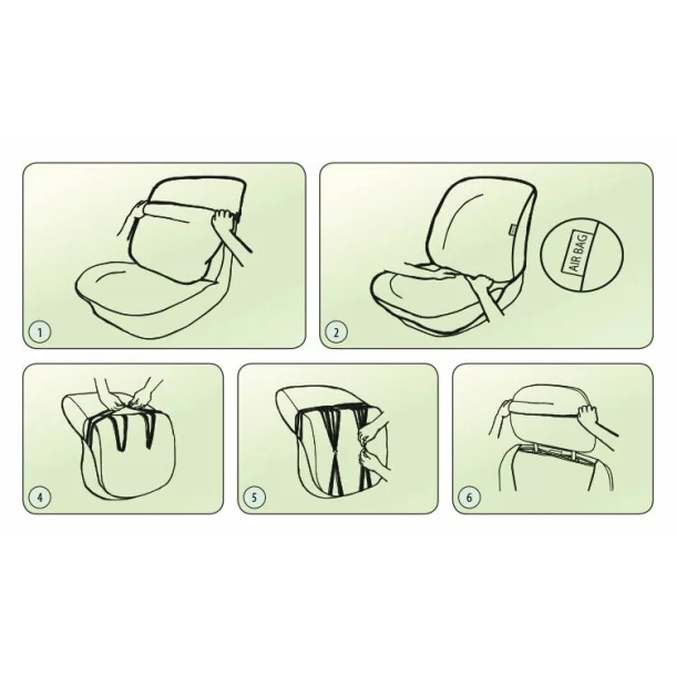 Huse scaun auto Stuttgart Super AirBag, set complet - Marimea L