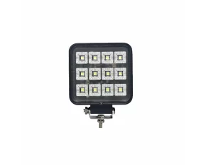 Kamar 12LED work lamp metal square, with switch, 12/24V