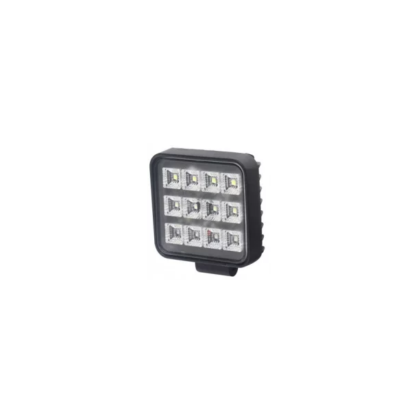 Kamar 12LED work lamp metal square, with switch, 12/24V