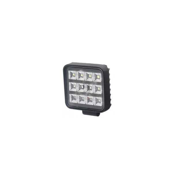 Proiector din metal patrat 12LED 12/24V, cu intrerupator pe verso, Kamar