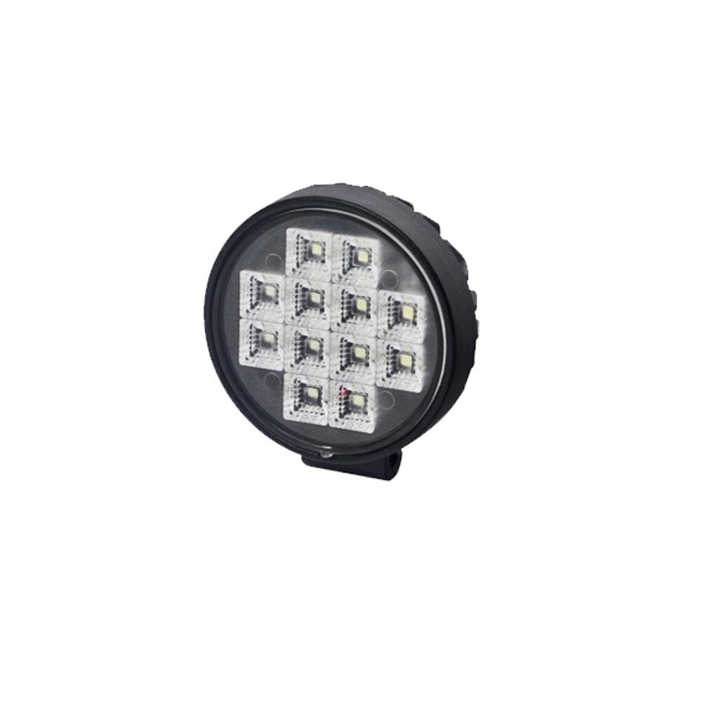 Kamar 12LED work lamp metal round, with switch, 12/24V thumb