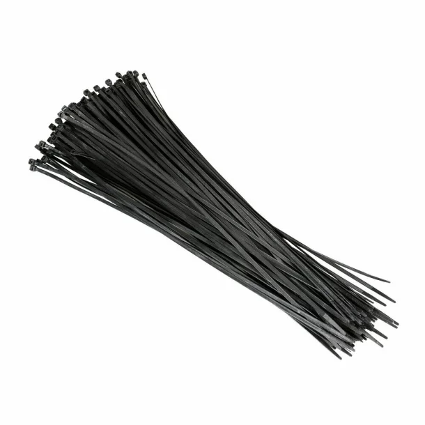 Kábelkötegelők 100 db 0,46x30cm - Fekete