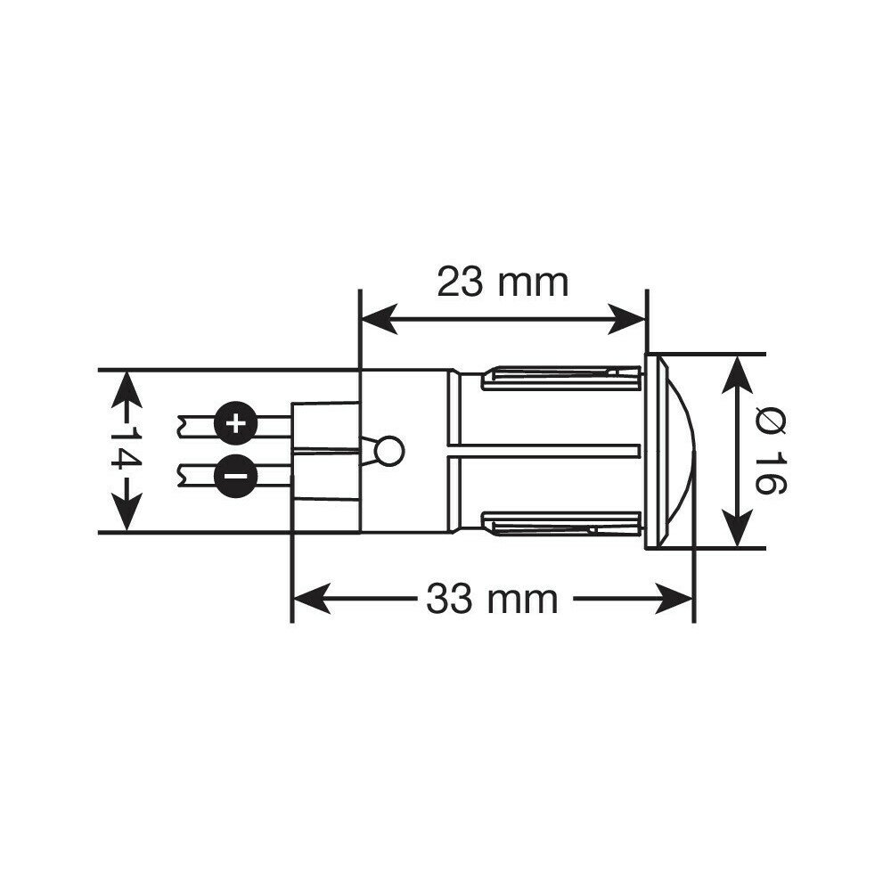 Indicator luminos LED, 12/24V - 20A - Rosu thumb