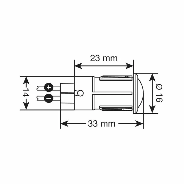 LED jelzőfény lámpa, 12/24V - 20A - Piros