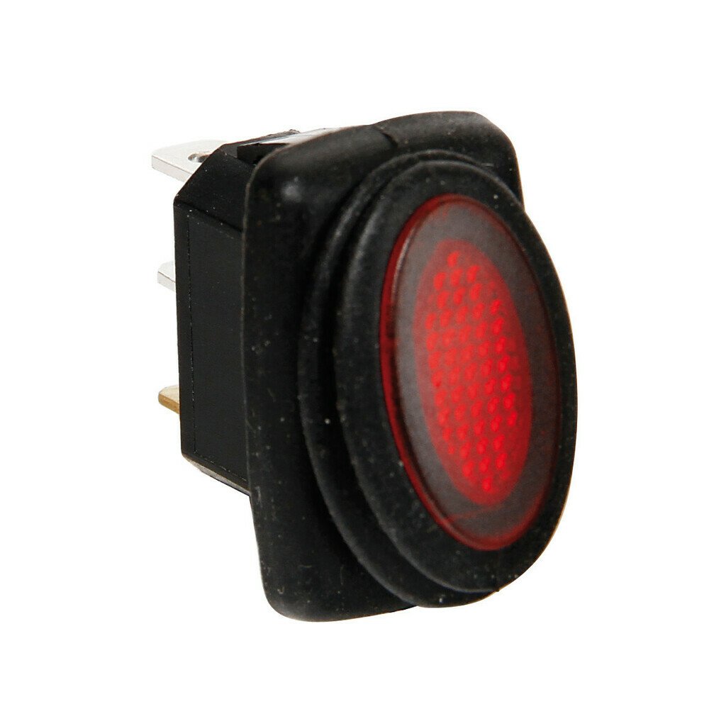 Micro vízálló billenőkapcsoló, 12V/24V - 10A, LED világítás - Piros thumb