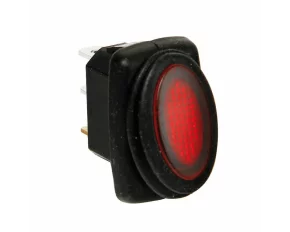 Micro waterproof rocker switch with Led light - 12/24V - Red
