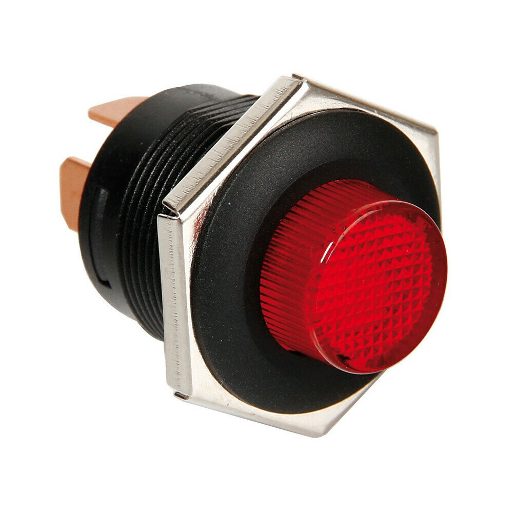 Button switch with Led light - 12/24V - Red thumb