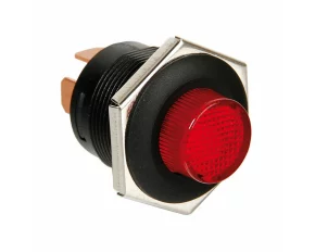 Visszaugró kapcsoló, 12V/24V 5A, LED világítás - Piros