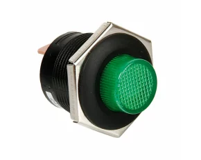 Visszaugró kapcsoló, 12V/24V 5A, LED világítás - Zöld