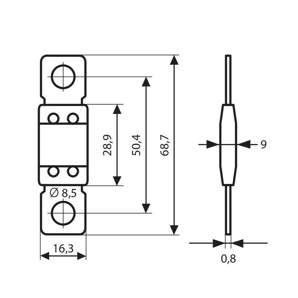 Maxi+ ANL type blade fuse, 12/32V - 80A thumb