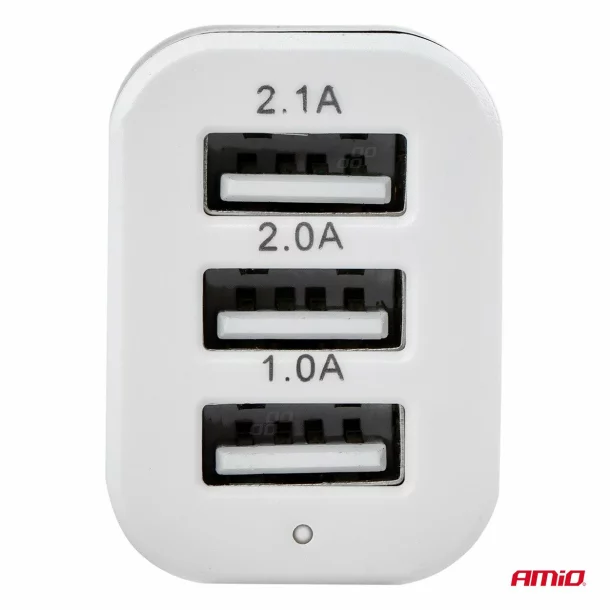 Priza tripla USB alb PCH-03