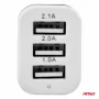 Priza tripla USB alb PCH-03