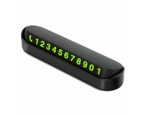 Semn cu numarul de telefon la parcarea temporara, instalare pe bord