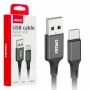 Cablu de date si incarcare USB la tip USB Type-C, 2A, 100cm, FullLINK Amio, Negru