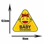 Autocolant Baby on Board, 13,3x15cm, Type-3