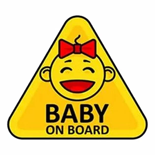 Autocolant Baby on Board, 13,3x15cm, Type-3