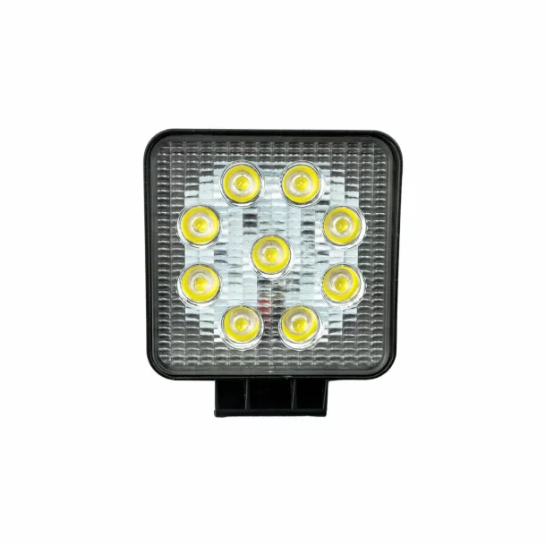 9LED-es projektor fémből szögletes 12/24V