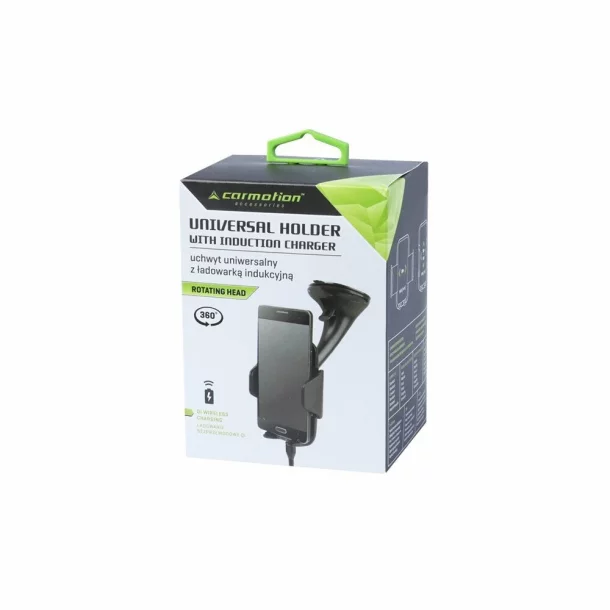 Suction mount Phone Holder with Wireless Qi Charger