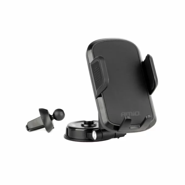 Mobile phone holder 360° rotating, 2 in 1, with fixing on the dashboard or the ventilation grill