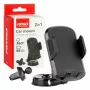 Mobile phone holder 360° rotating, 2 in 1, with fixing on the dashboard or the ventilation grill