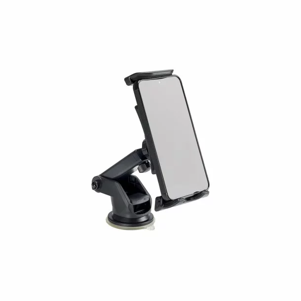 Suport telefon mobil cu ventuza, deschidere 100-200mm, cu ajustare in 6 puncte, Negru
