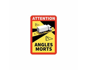 Autocolant ANGLES MORTS 25x17cm, TIR, laminat, anti-UV