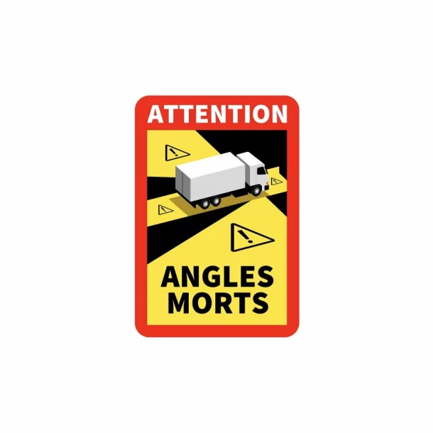 Autocolant ANGLES MORTS 25x17cm, TIR, laminat, anti-UV