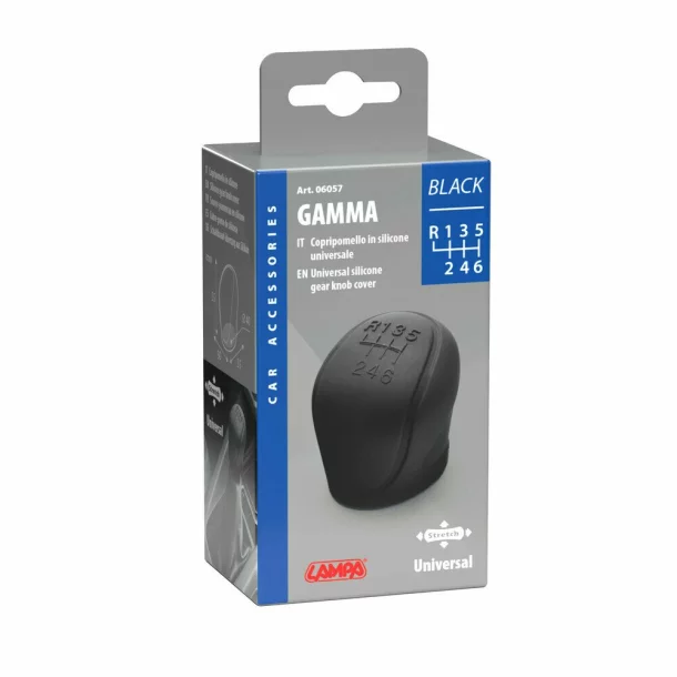 Husa maner schimbator viteze silicon Gamma Black - Versiune cu 6 viteze