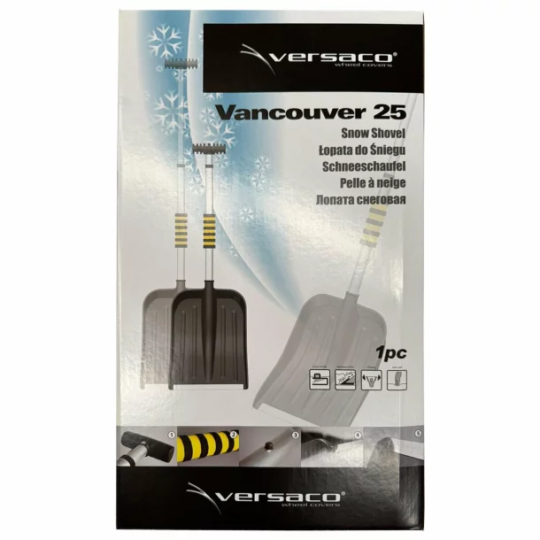 Snow shovel with telescopic aluminum handle, sponge grip, length 732 - 937mm, Vancouver 25