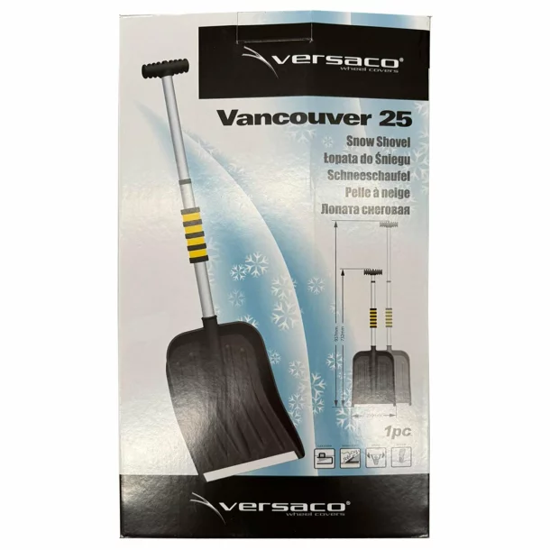 Snow shovel with telescopic aluminum handle, sponge grip, length 732 - 937mm, Vancouver 25