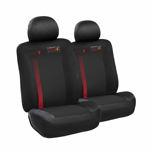 Huse scaun fata Oracle Red Bull Racing, set de 6 piese, Negru/Rosu