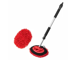 Perie spalat auto, din microfibra cu maner telescopic si racord apa Chenille, 67-100cm