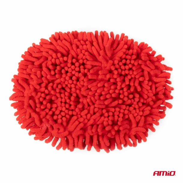 Chenille car wash brush, made of microfiber with telescopic handle and water connection, 67-100cm