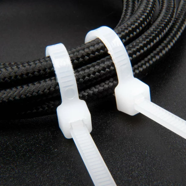 Coliere plastic 100buc 0,25x20cm - Alb