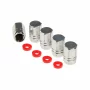 Ornamente capacele valve Hexagonal din aluminiu, 5buc - Argintiu