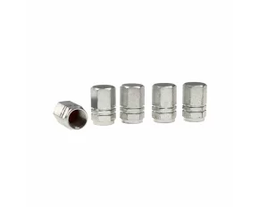 Ornamente capacele valve Hexagonal din aluminiu, 5buc - Argintiu